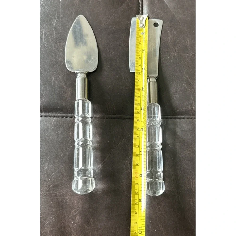 Mirage by Robinson‎ Stainless Steel Acrylic Handles Serving Set 2 Pieces